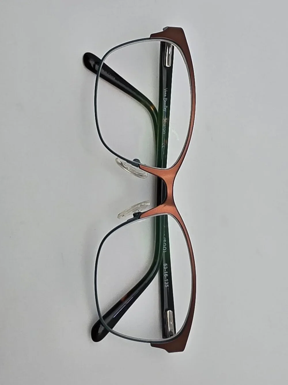 Vera Bradley Sharon Santiago Bronze Cat Eye Eyeglasses Frame w/ Case 53-16-135